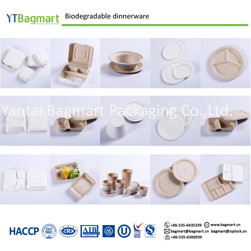 Environmental Friendly Biodegradable Disposable Tableware Meat Dish Dinnerware