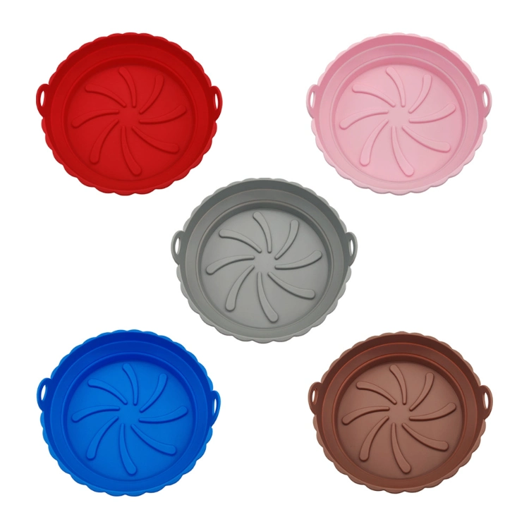 Reusable Air Fryer Silicone Liners Round Food Safe Non Stick Air Fryer Basket Silicone Kitchenware