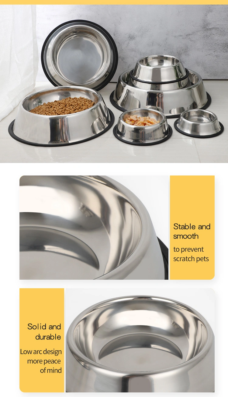Wholesale High Quality Stainless Steel Dog Feeder Bowl Plate Other Pet Supplies Dish Products for Pet Shop