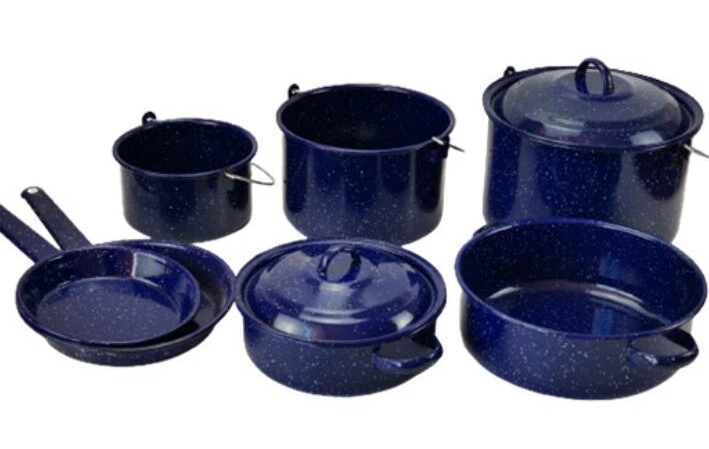 Manufacture Enamel Cookware with Decoration Cookware 3-4 People for Outdoor Camping Hiking