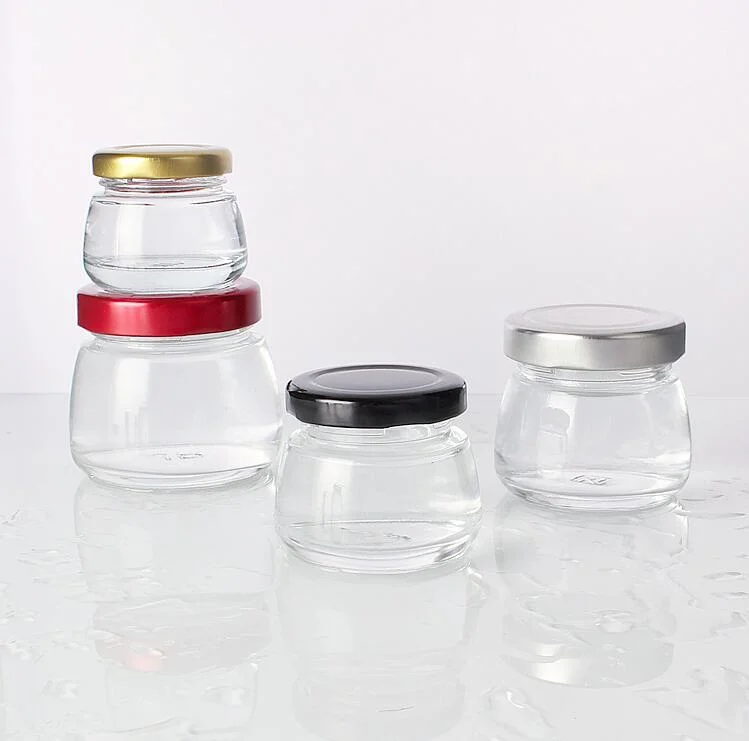 1.5oz 45ml 85ml 100ml Clear Glass Hexagon Jar Small Hexagonal Spice Honey Jar for Chili Spice Jelly