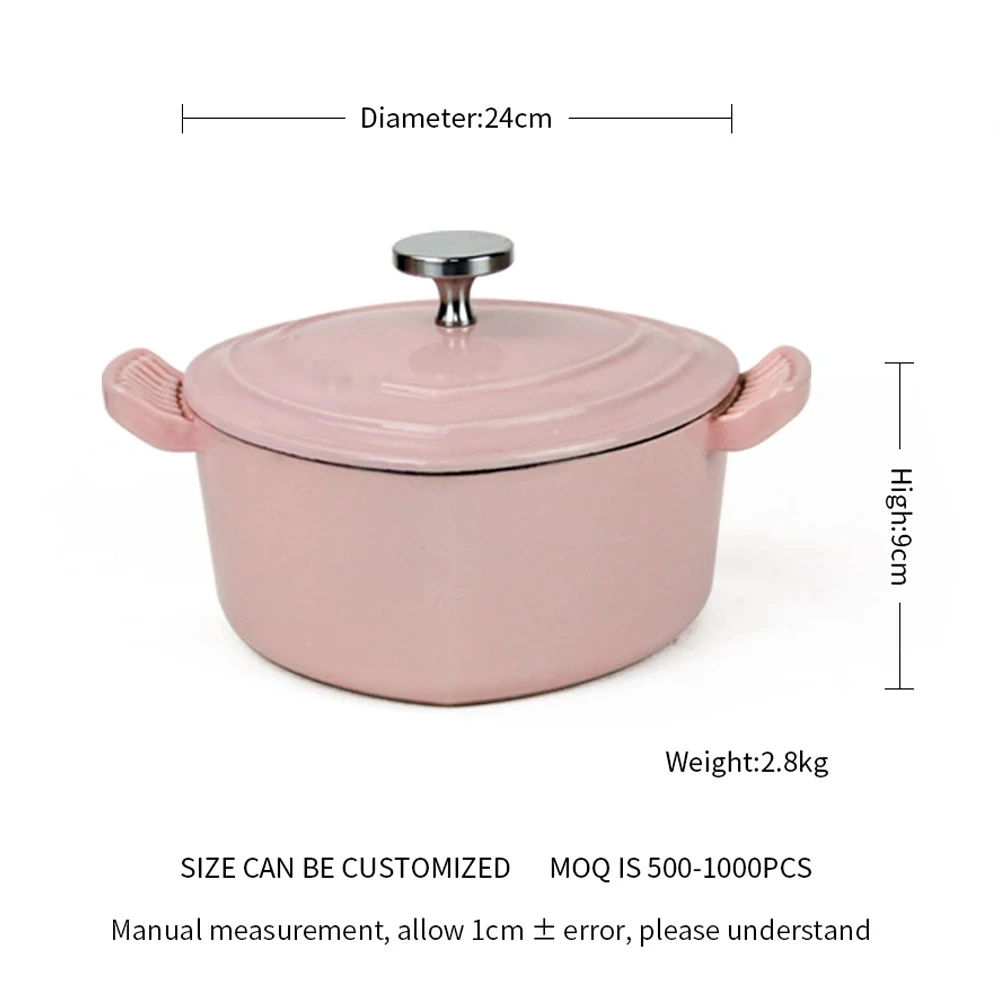 New Design Colorful Enamel Pot Casserole High Quality Cast Iron Cookware Heart Shape