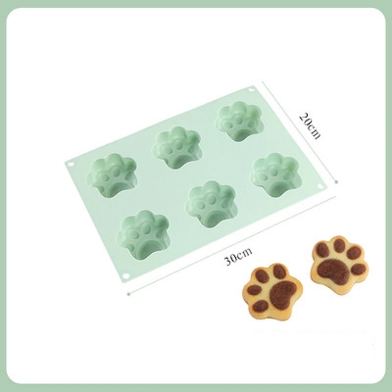 Fine Good Reusable Bakeware Maker Silicone Ice Molds Trays with Puppy Dog Paw and Bone Shape for Baking Chocolate Candy, Oven Microwave Bl17450