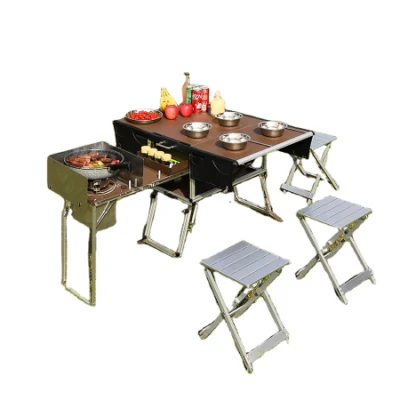  Famiglia viaggio auto esterno Camping Set di stoviglie cucina mobile