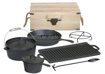  Fuori porta Camping Cast Iron Cookware Set Cast Iron Cookware Pentola