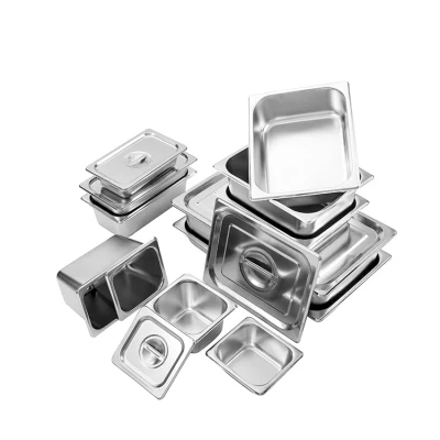  Tutti i lati acciaio inox Gn Pan per ristorante Kitchen Hotel Contenitore per alimenti