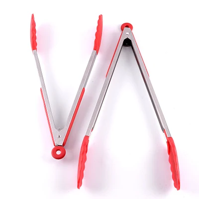 Pinze per alimenti in silicone in vendita a caldo per grigliate Tongs Tong Y-0405r