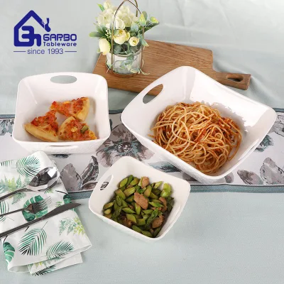  SET da pranzo IN ceramica termoresistente, 3 PEZZI, fatto a mano per la casa Uso di stoviglie da tavola piatto da forno in porcellana
