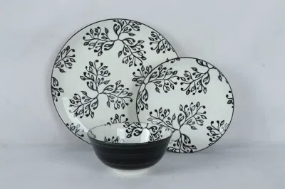  Custom Decal Home tavolame plastica Tavola Stampa Flower Melaminia rotonda Set di stoviglie