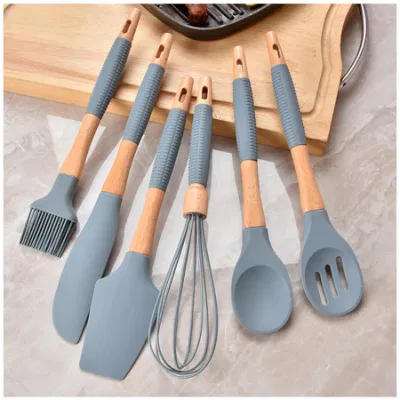  Set di spatole termoresistenti per utensili da cucina con supporto