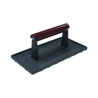 Peso bistecca in ghisa ad alte prestazioni manico in legno Bacon Grill Hamburger Press cottura barbecue strumento