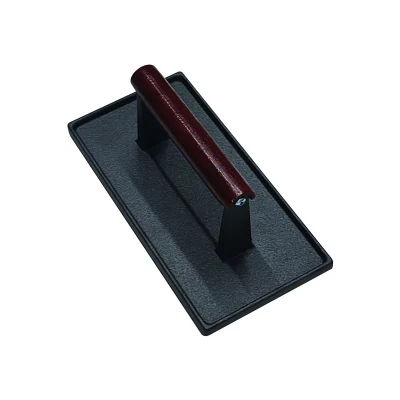 Peso bistecca in ghisa ad alte prestazioni manico in legno Bacon Grill Hamburger Press cottura barbecue strumento