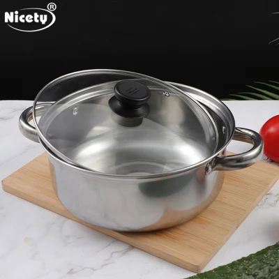 Cina Commercio all&prime;ingrosso utensili da cucina pentola Set cena Pan utensili da cucina Recipiente di cottura in acciaio inox
