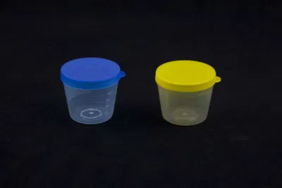  Contenitore per urine monouso in plastica da 100 ml, 60 ml, 40 ml con tappo a vite