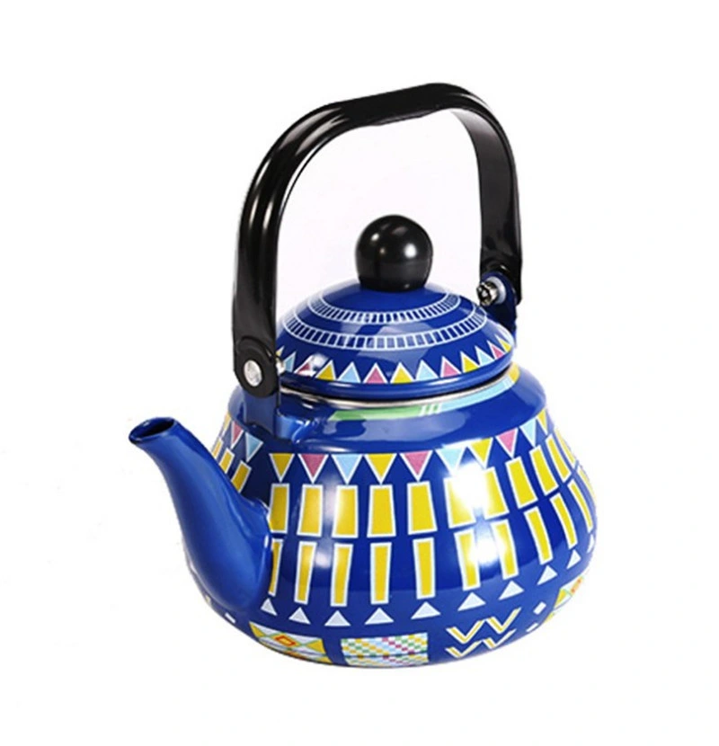 Hot Selling Kitchen Camping Water Boiling Kettle Enamelled Carbon Steel Kettle 1.2L /1.5L/ 1.8L/2.5L Teapot Coffee Kettle