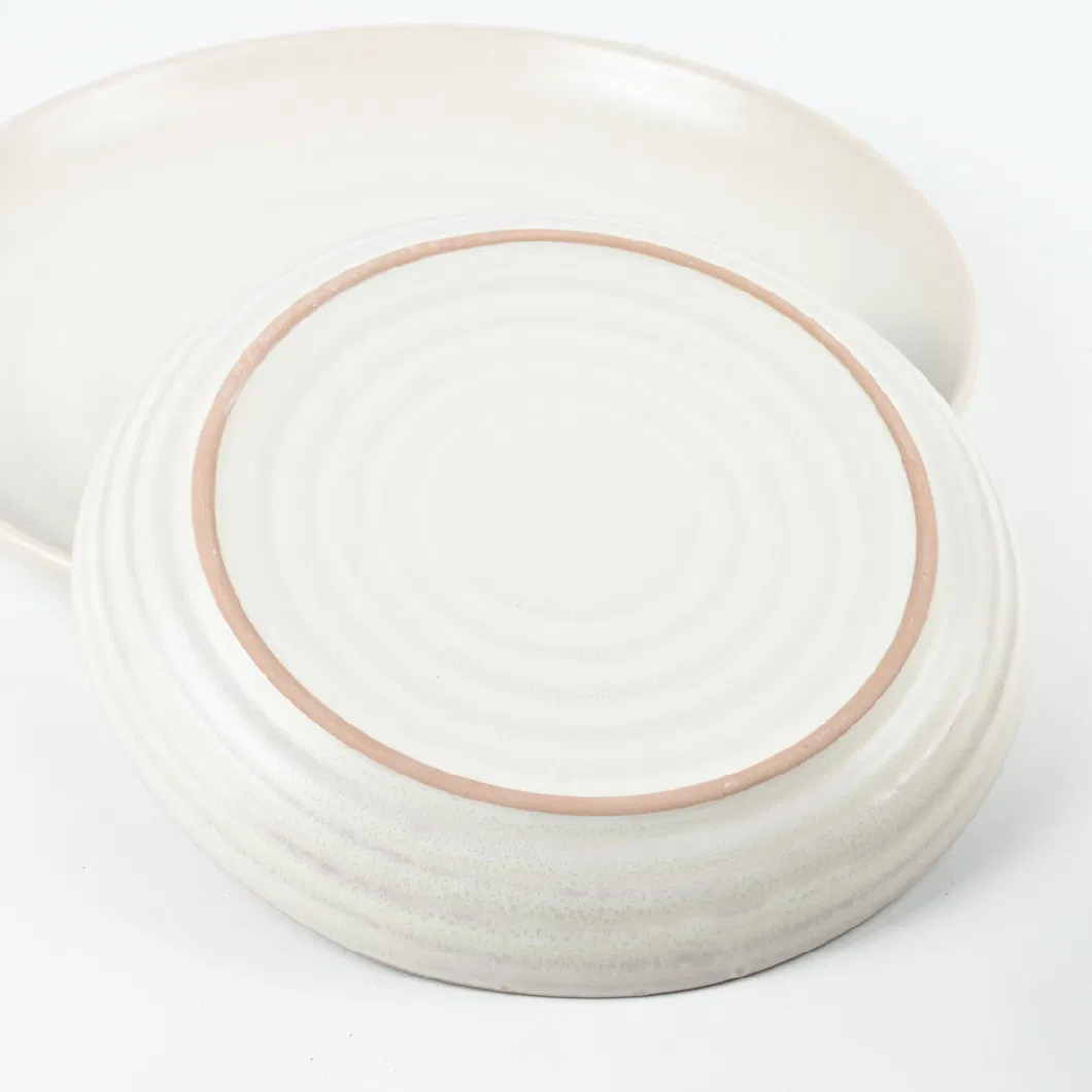 Low Price Embossed Reactive Dinner Set Crockery