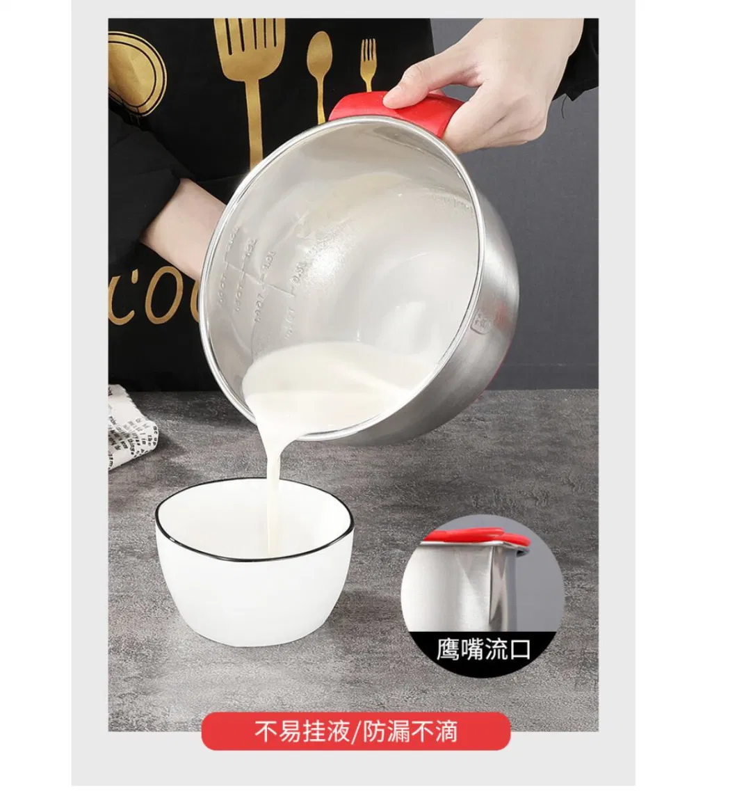 Wholesale Cooking Baking Accessory Stainless Steel Kitchen Salad Egg Mixing Bowl Set with Non-Skid Silicone Stand