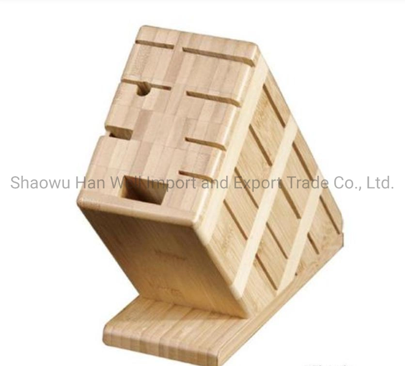 Natural Bamboo Kitchen Knife Organizer Block Rack for Storage