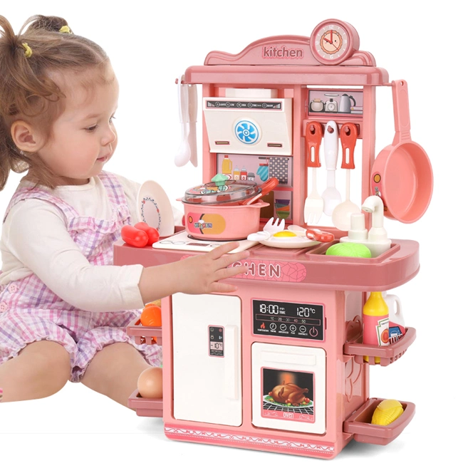 Role Play Pretend House Playset Children&prime;s House Tableware Exercise Children Practical Ability Combination Set Kitchen Stove