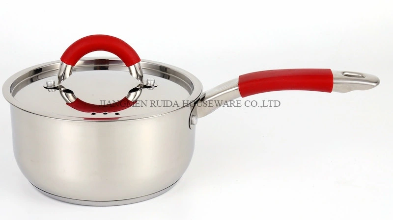 Custom Silicon Cookware Set, 6/8/12PCS Stainless Steel Kitchenware Cookware with Induction Base