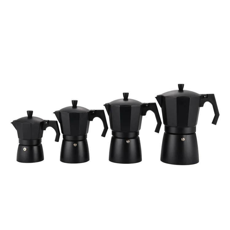 Bulk Sale Aluminum Other Coffee Makers Black Thread Bottom Caffettiera Moka Pot