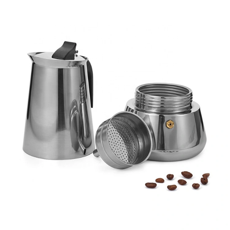 2023 4cup Moka Coffee Maker Espresso Stainless Steel Moka Pot