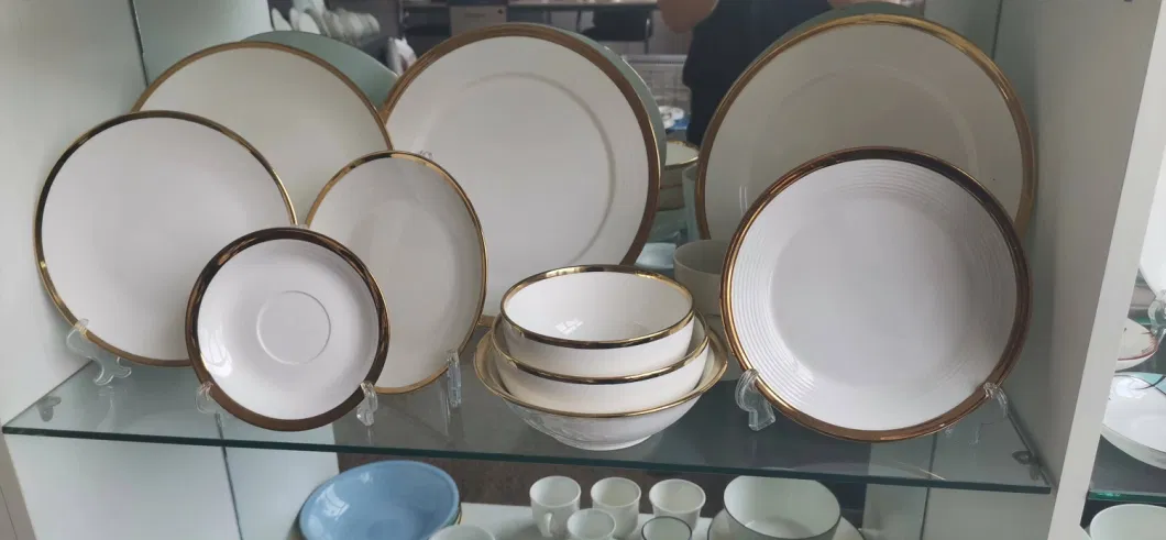 High-Quality Porcelain Dinner Plate Wholesale Ceramic Plate Restaurant, Hotel Dinner Plate Marble Dinnerset Marble Crockery Porcelain Dinner Plates for Hotels