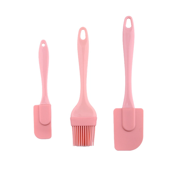 Set of 3 Silicone Heat Resistant Scraper Spatulas Mini Utensils