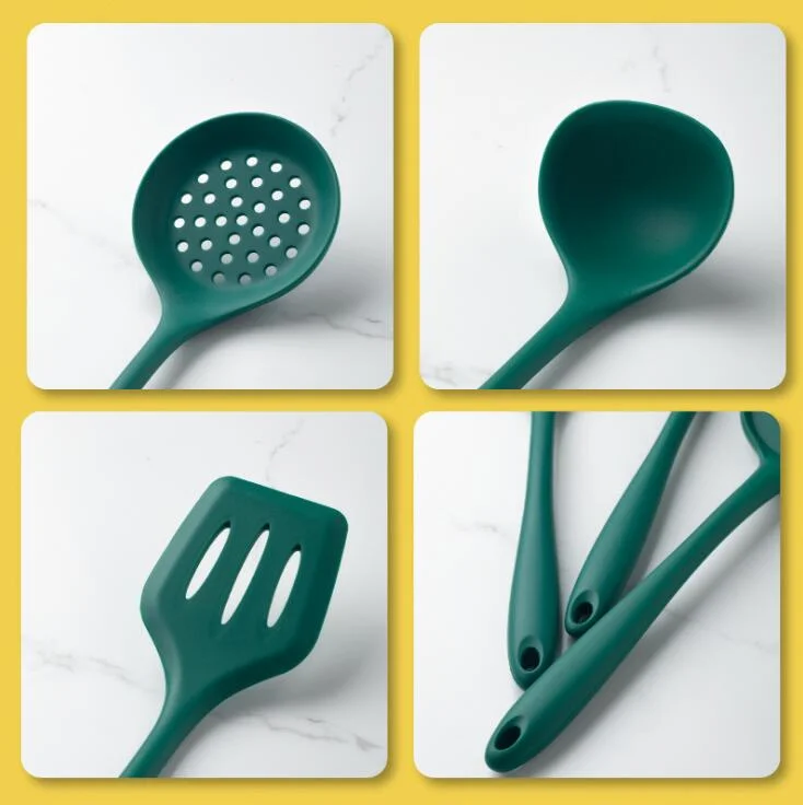 Silicone Cooking Utensil Set Cooking Spatula Heat Resistant Tools for Non-Stick Cookware