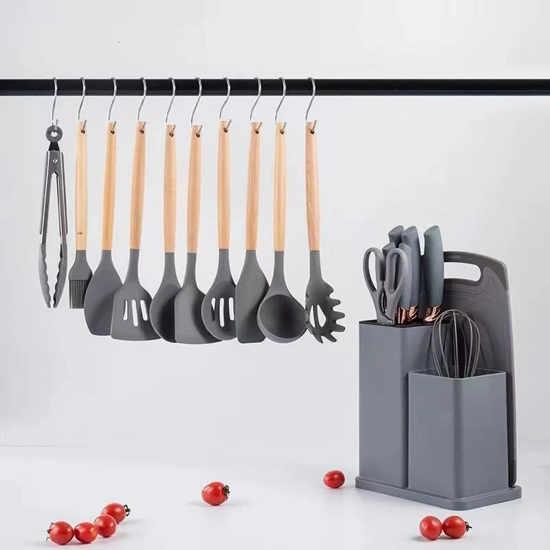 Classic Luxury Kitchen Utensils Set Cooking Tools 19PCS Silicone Holder Cooking Tools