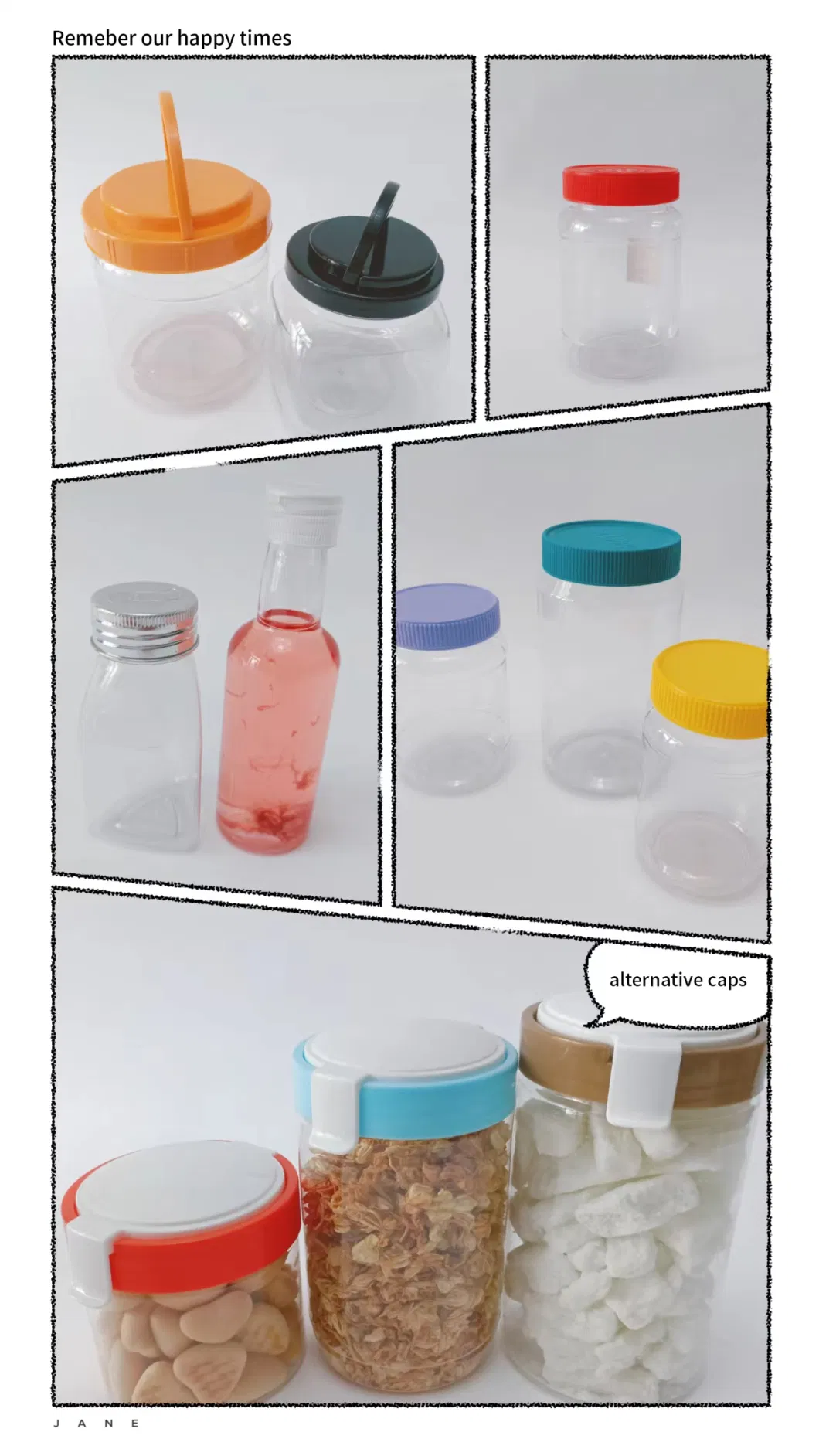 Solid Empty Plastic Cosmetic Makeup Jar Pot