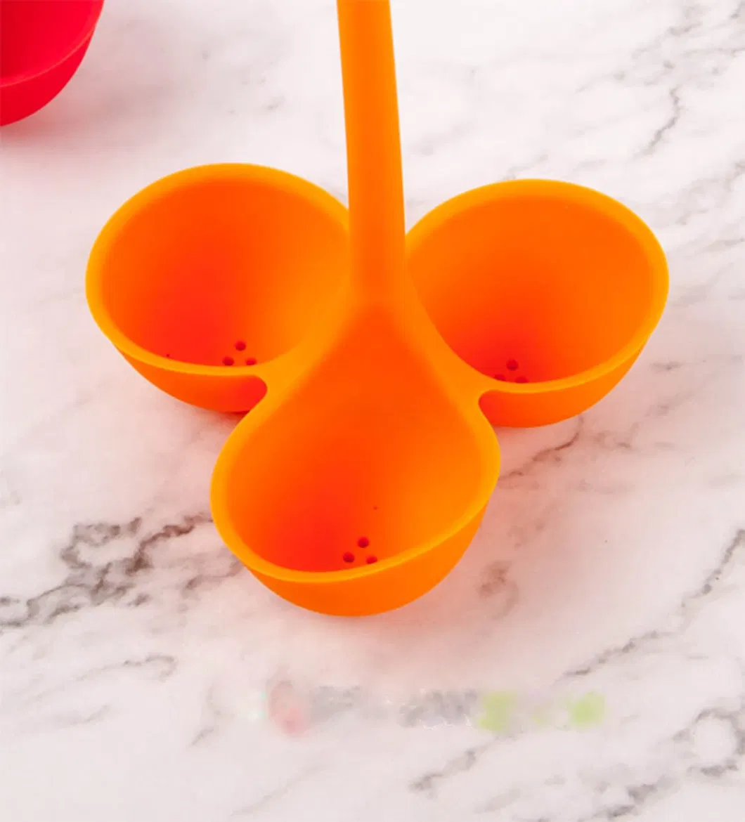 Silicone Egg Boiler Holder Hard Boiled Soft Eggs Cooker Holds 3 Eggs Kitchen Gadget Tool Esg12115