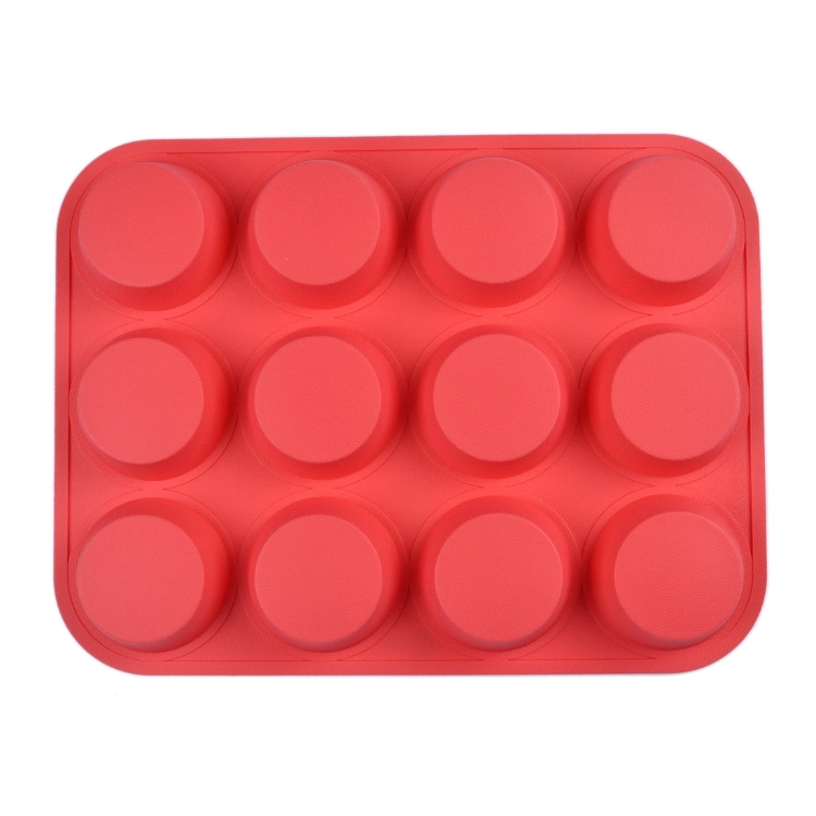 12 Cups Silicone Muffin Pan Brownie Molds Blue Cupcake Pan Baking Silicone Molds Set of 3 Food Grade Silicone
