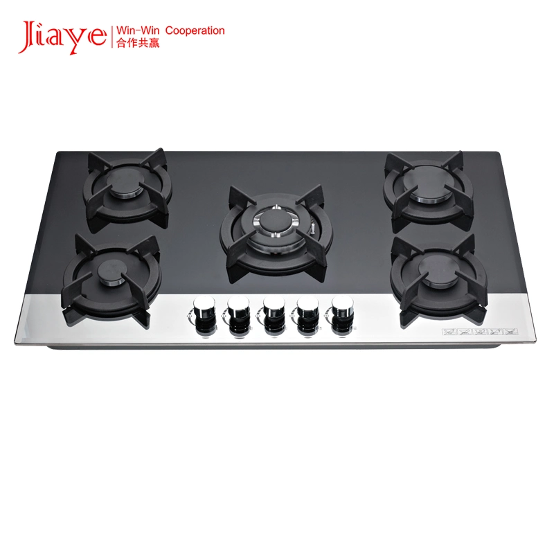 Most Popular Tempered Glass 5 Burner Gas Cooker