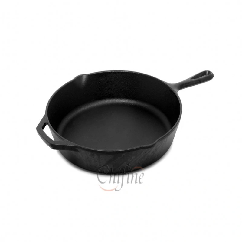 Customized BBQ Grill Cookware Frying Pan Sand Cast Iron Pan