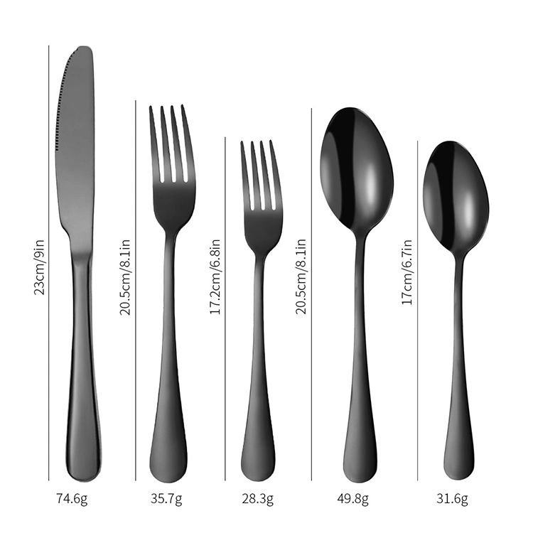 Stainless Steel Tableware 5 Sets 20 Pieces Custom Western-Style Camping Cutlery Set Steak Knife, Fork and Spoon Set