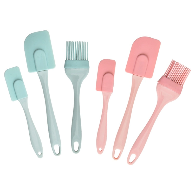 Set of 3 Silicone Heat Resistant Scraper Spatulas Mini Utensils