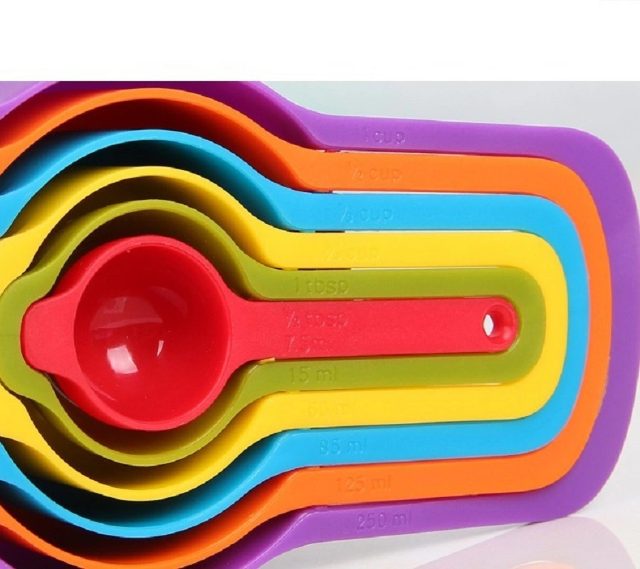 Measurement Plastic Cup Spoon Multi-Color Utensils Tools for Kitchen Cooking Baking Bl14409