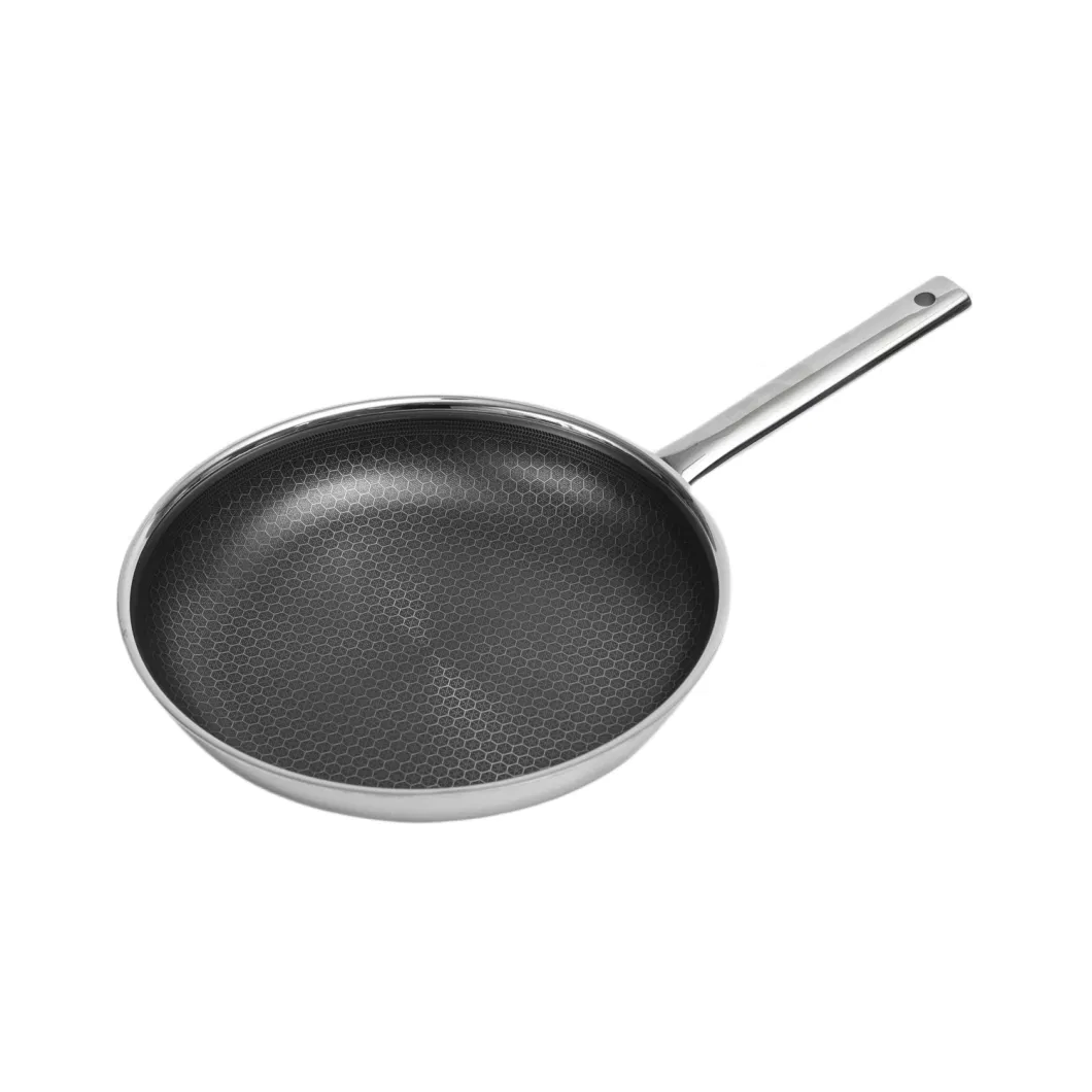 Hot Sales Stainless Steel Cookware Non-Stick Honeycomb Coating 28cm Frying Pan