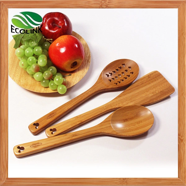 Carbonized Bamboo Cooking Spoon Set Kitchen Utensils