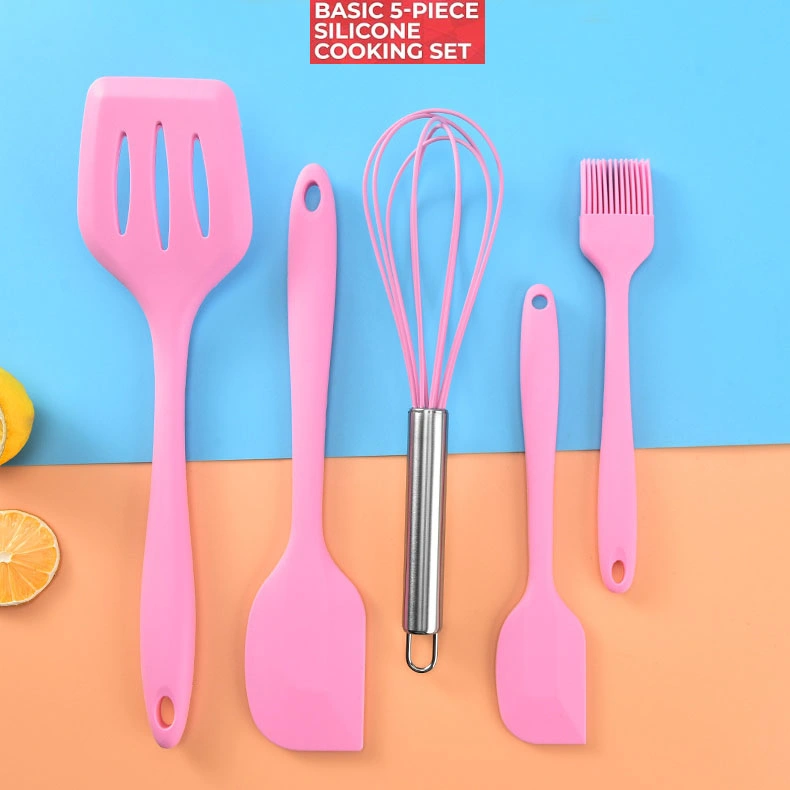 5 PCS Silicone Cooking Baking Utensils Kitchen Utensil Set Kitchen Gadgets Tools Sets