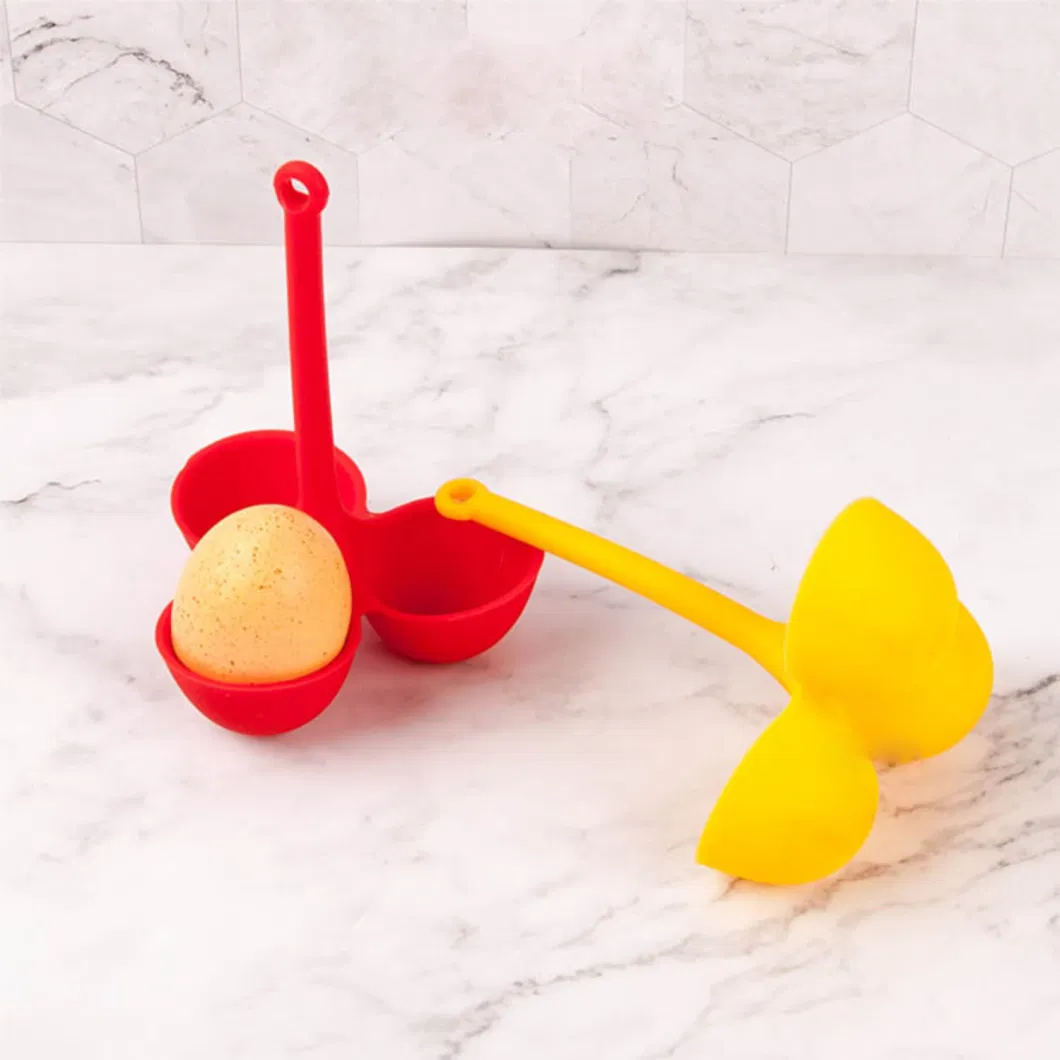 Silicone Egg Boiler Holder Hard Boiled Soft Eggs Cooker Holds 3 Eggs Kitchen Gadget Tool Esg12115