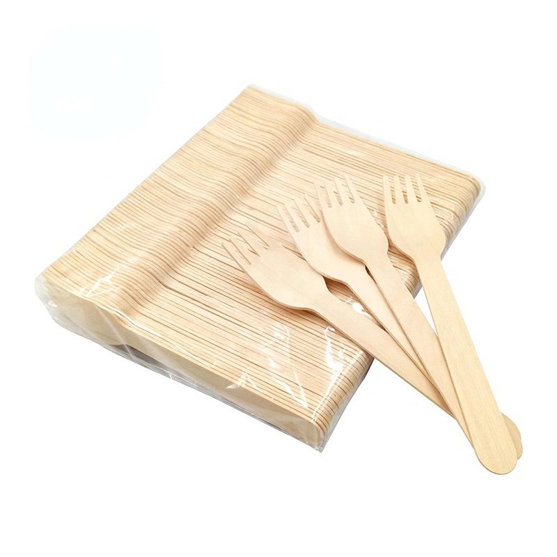 Biodegradable Eco-Friendly Factory Direct Supply Wooden Cutlery Forks Tableware