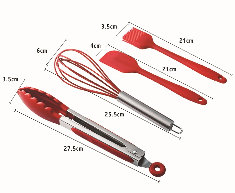 Food Grade Heat-Resistant Non-Stick Silicone Baking Cooking Tool Utensilios Accesorios 10PCS Kitchenware Set Utensil Set Cutlery