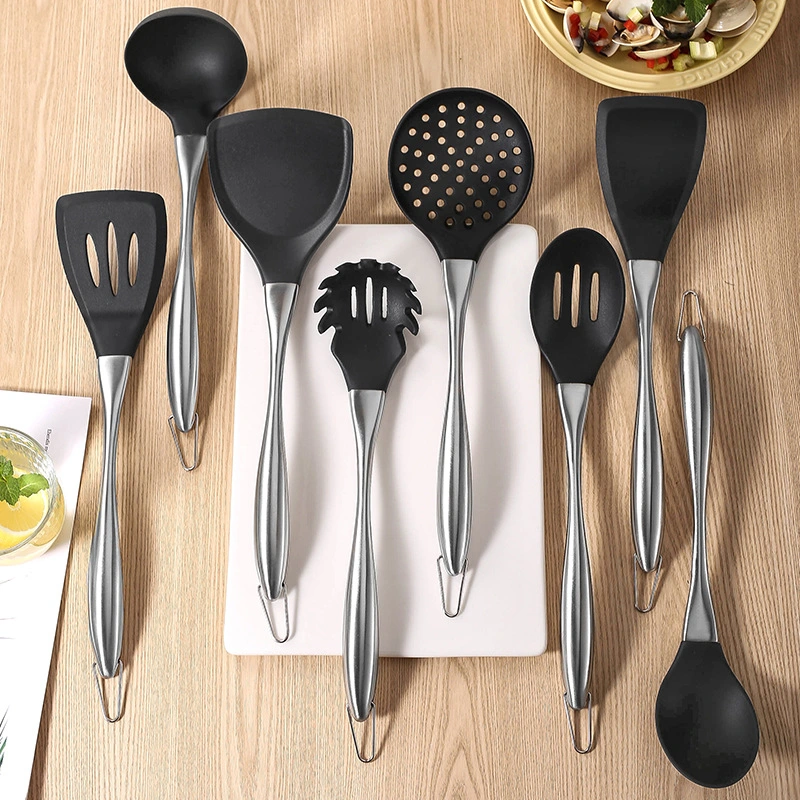 Manufacturer Eco Friendly 8PCS Kitchen Aid Accessories Spatula Silicone Utensils Set