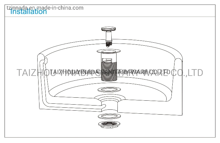 UK Design Clic-Clac Wash Basin Drainer Kitchen Sink Waste Pop up Drainer with Overflow Nduk009