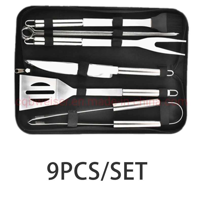Professional 3PCS Utensils Kit BBQ Tool Set for Camping Outdoor