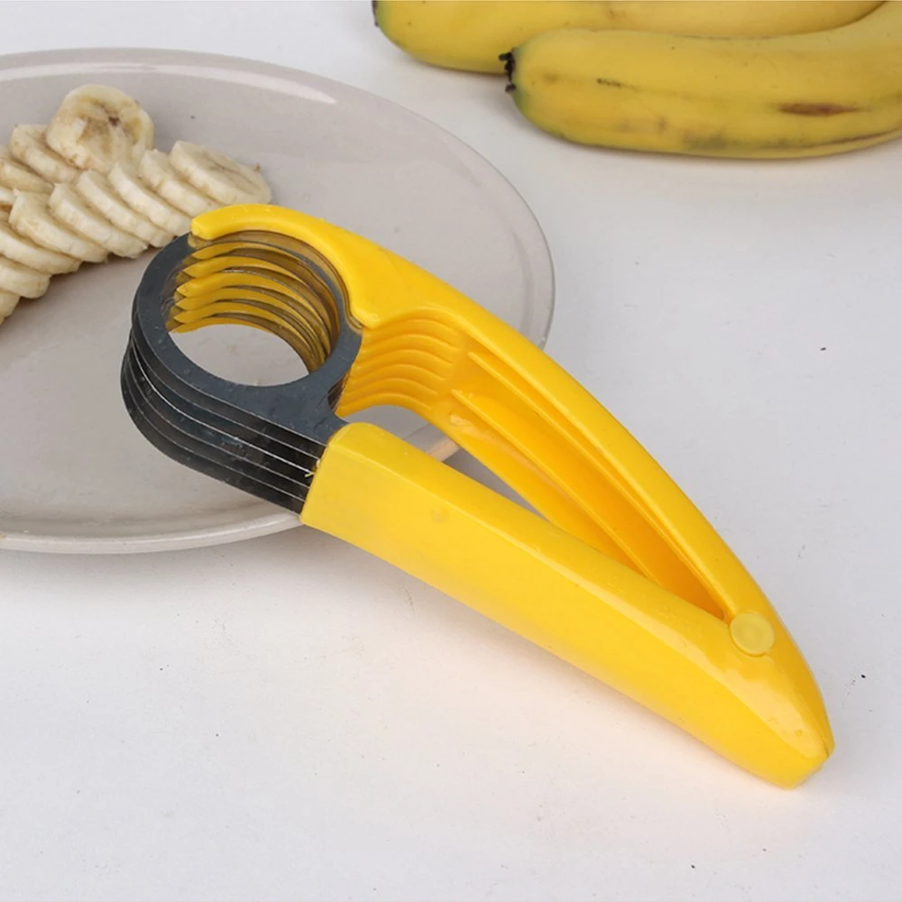 Banana Slicer Chopper Fruit Cutter Cucumber Salad Vegetable Peeler ABS + Stainless Steel Slicer Tool Home Cooking Tool Esg10245