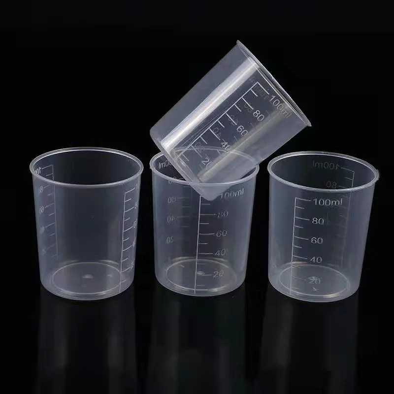 100ml Laboratory Plastic PP Measuring Cups Bakery with Measurement