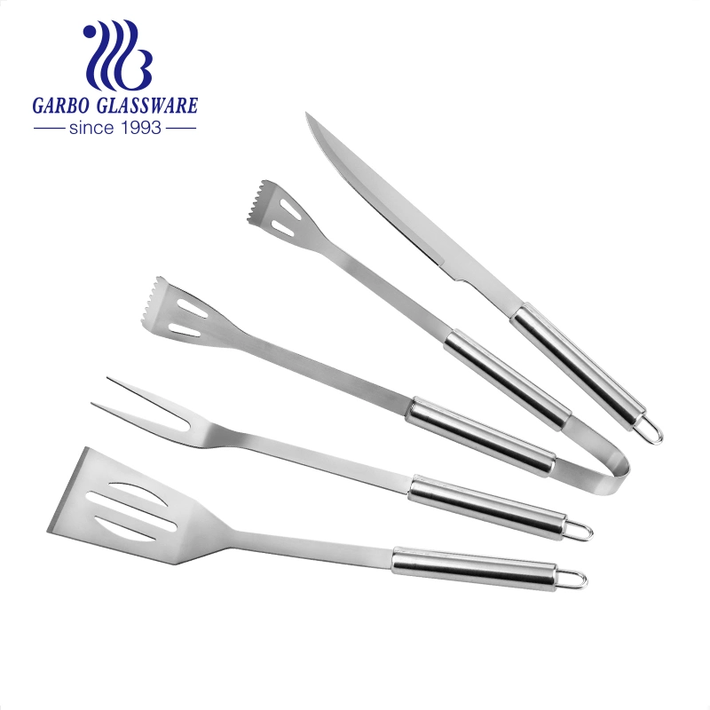 China Factory Wholesale 3PCS Stainless Steel Kitchen Tools Set Grilling Utensils Tools Set Stainless Steel BBQ Tools Gift Kitchen Grilling Accessories